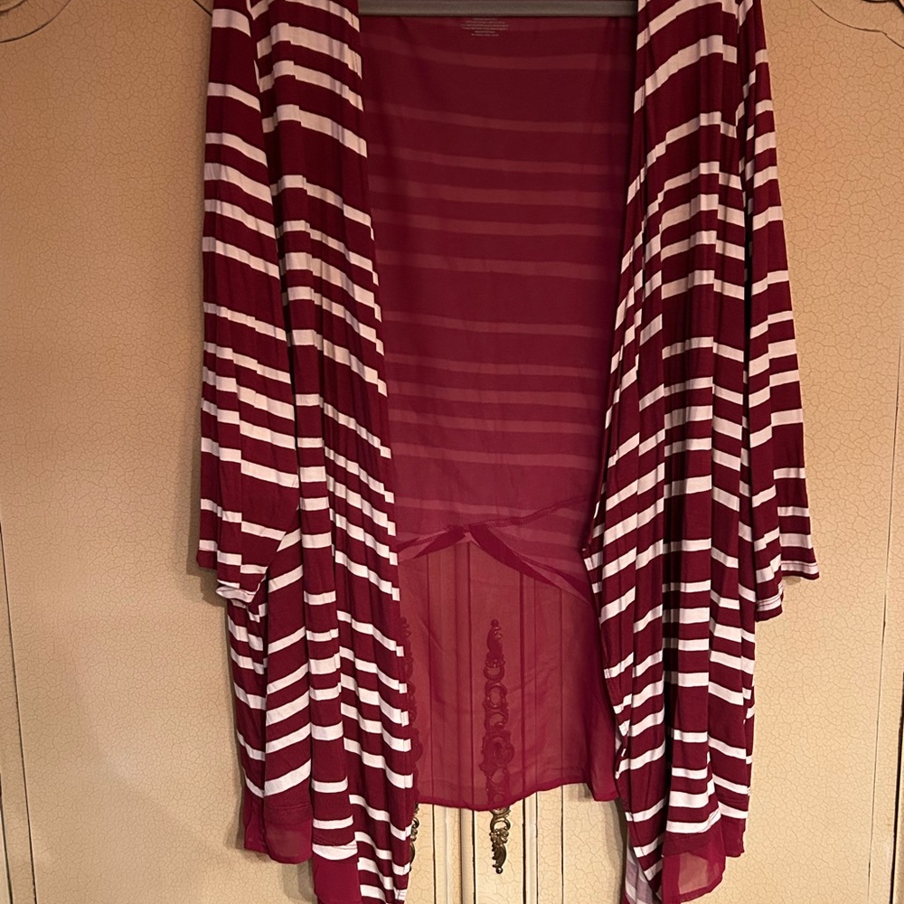 Lane Bryant 26/28 Striped Cardigan